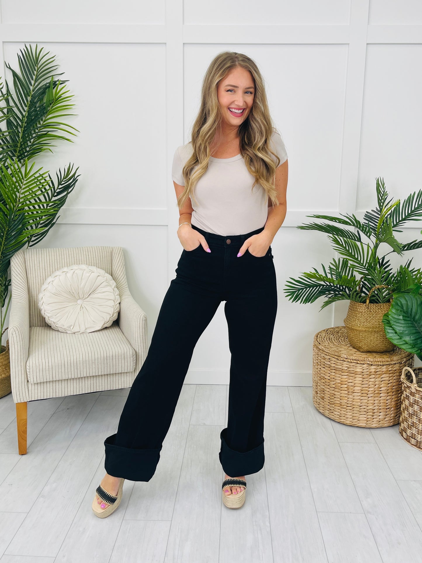 Judy Blue Cool Intentions Retro Wide Leg Jeans