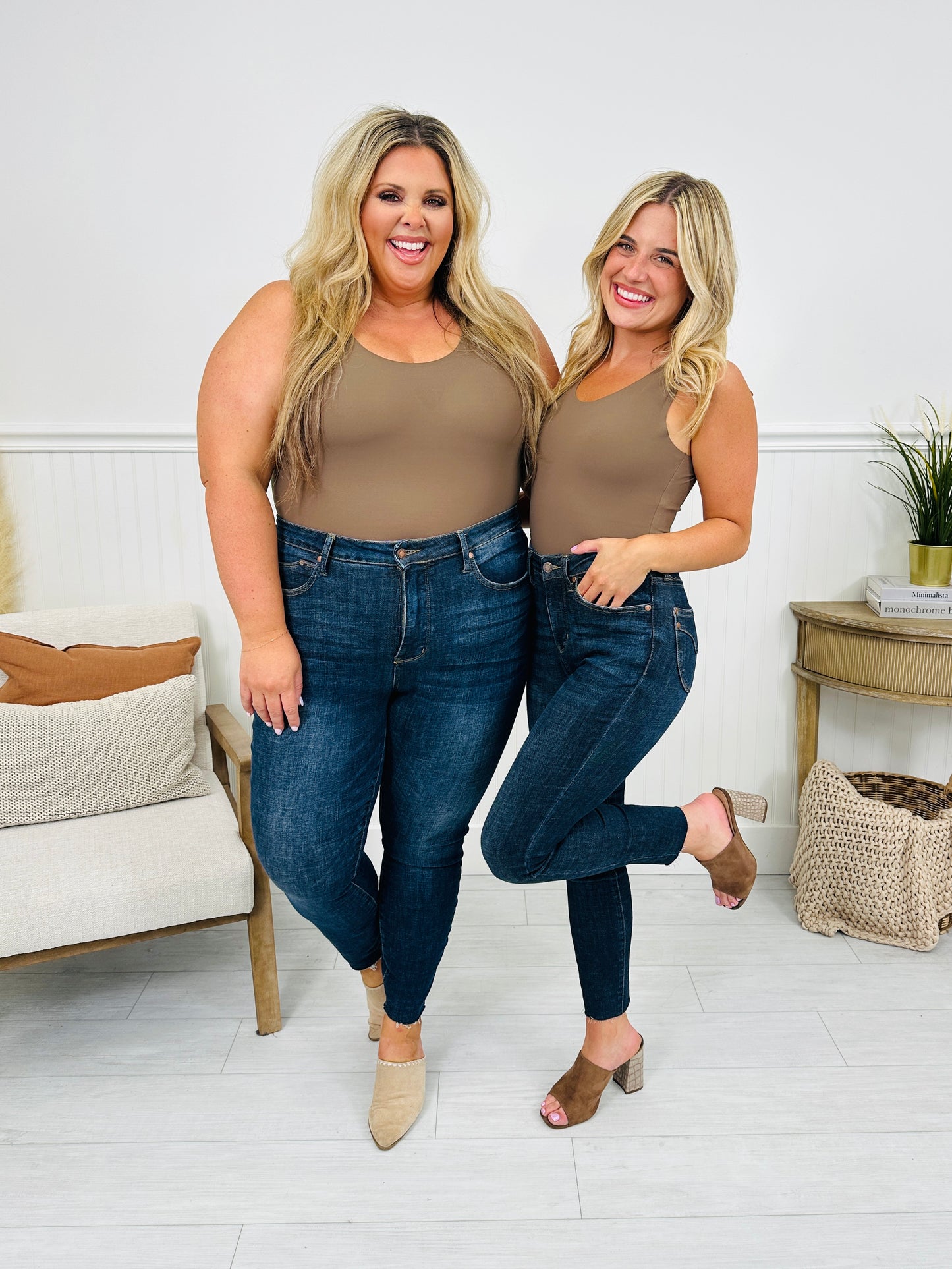 MOCO Signature Sleeveless Bodysuit in Mocha- Multiple Lengths!