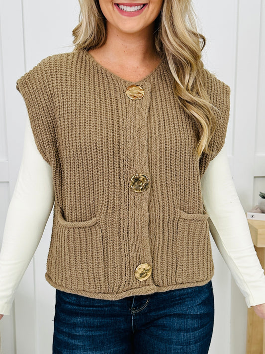 Held By The Thread Cardigan in Coffee