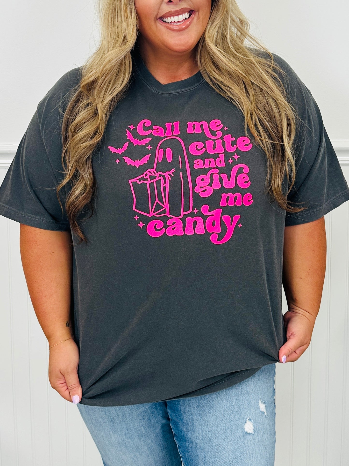 Call Me Cute and Give Me Candy Graphic Tee