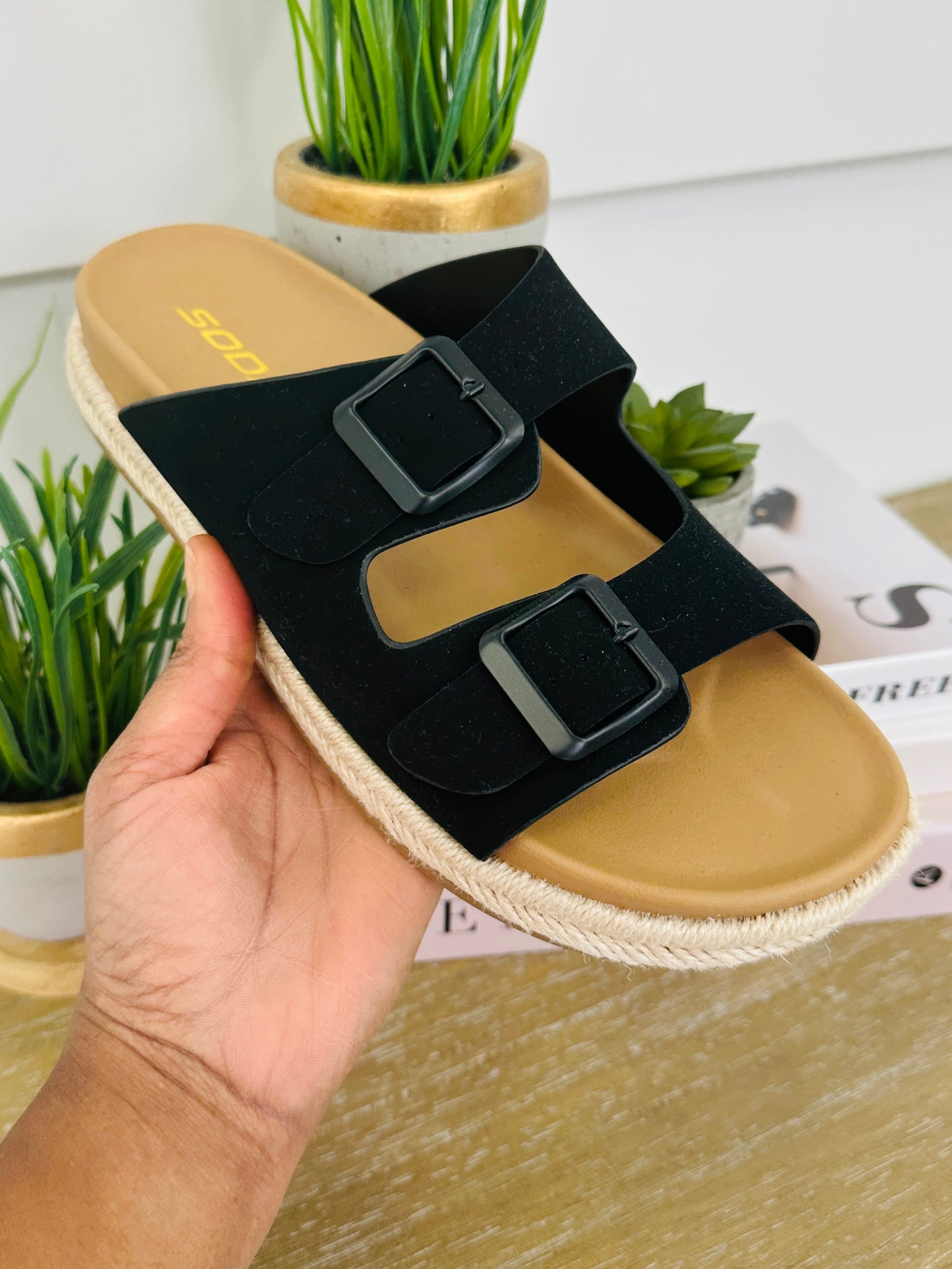 Following the Feeling Sandals In Black