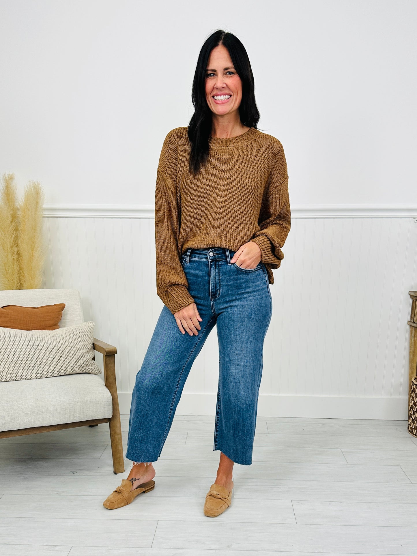 Judy Blue Anything Goes Wide Leg Cropped Jeans