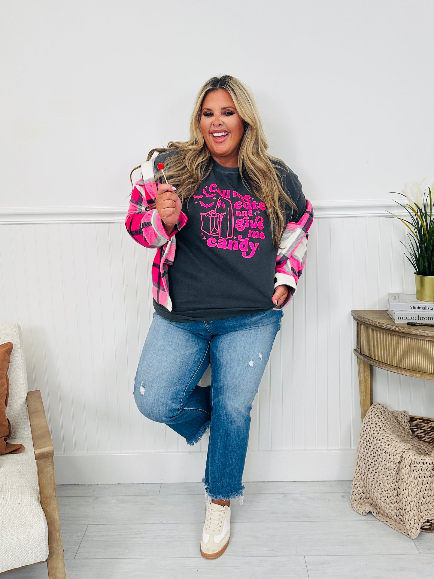 Call Me Cute and Give Me Candy Graphic Tee