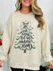 Oh Come Let Us Adore Him Graphic Crewneck Sweatshirt