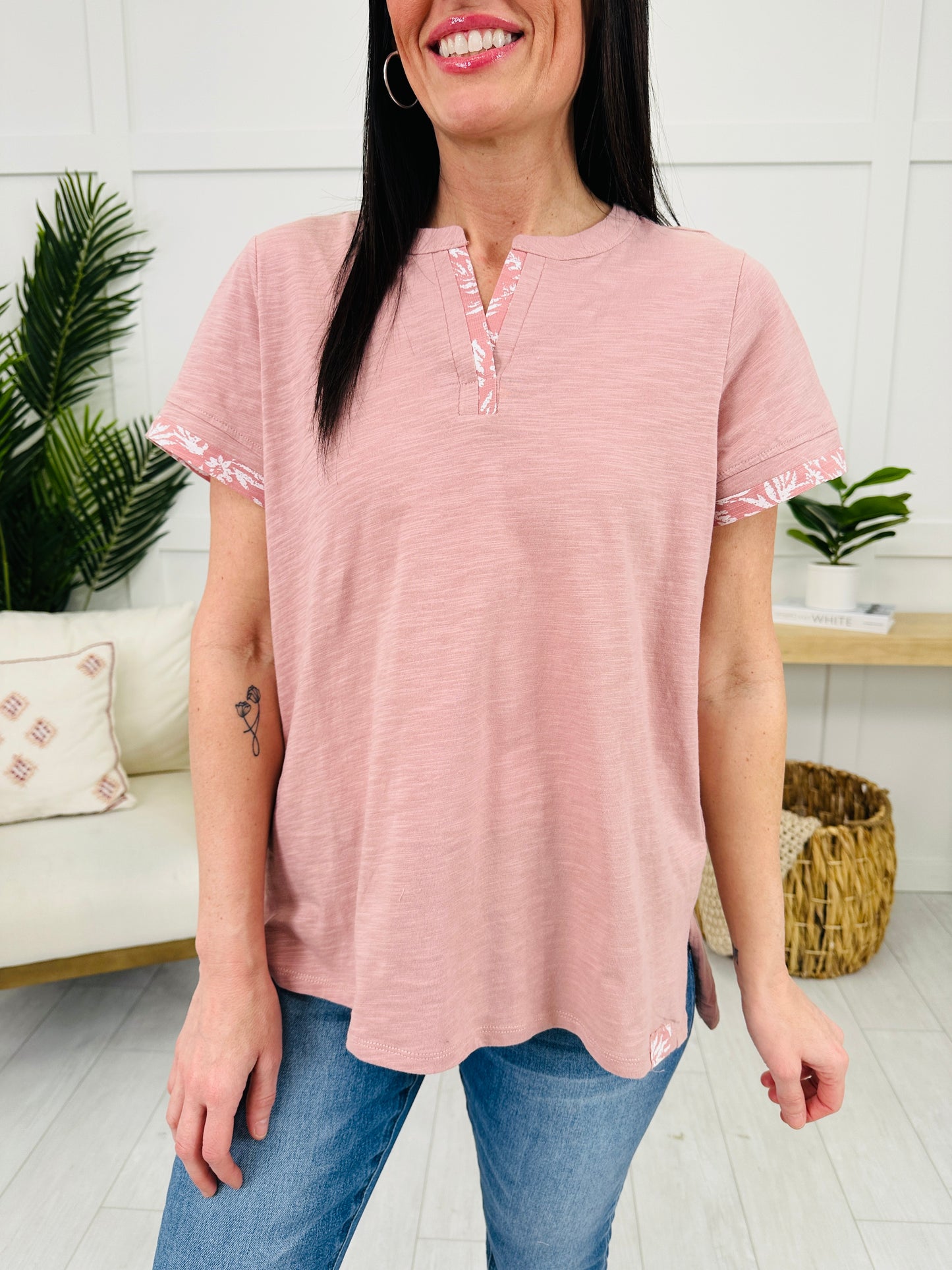 Softly Sunlit Top In Mauve