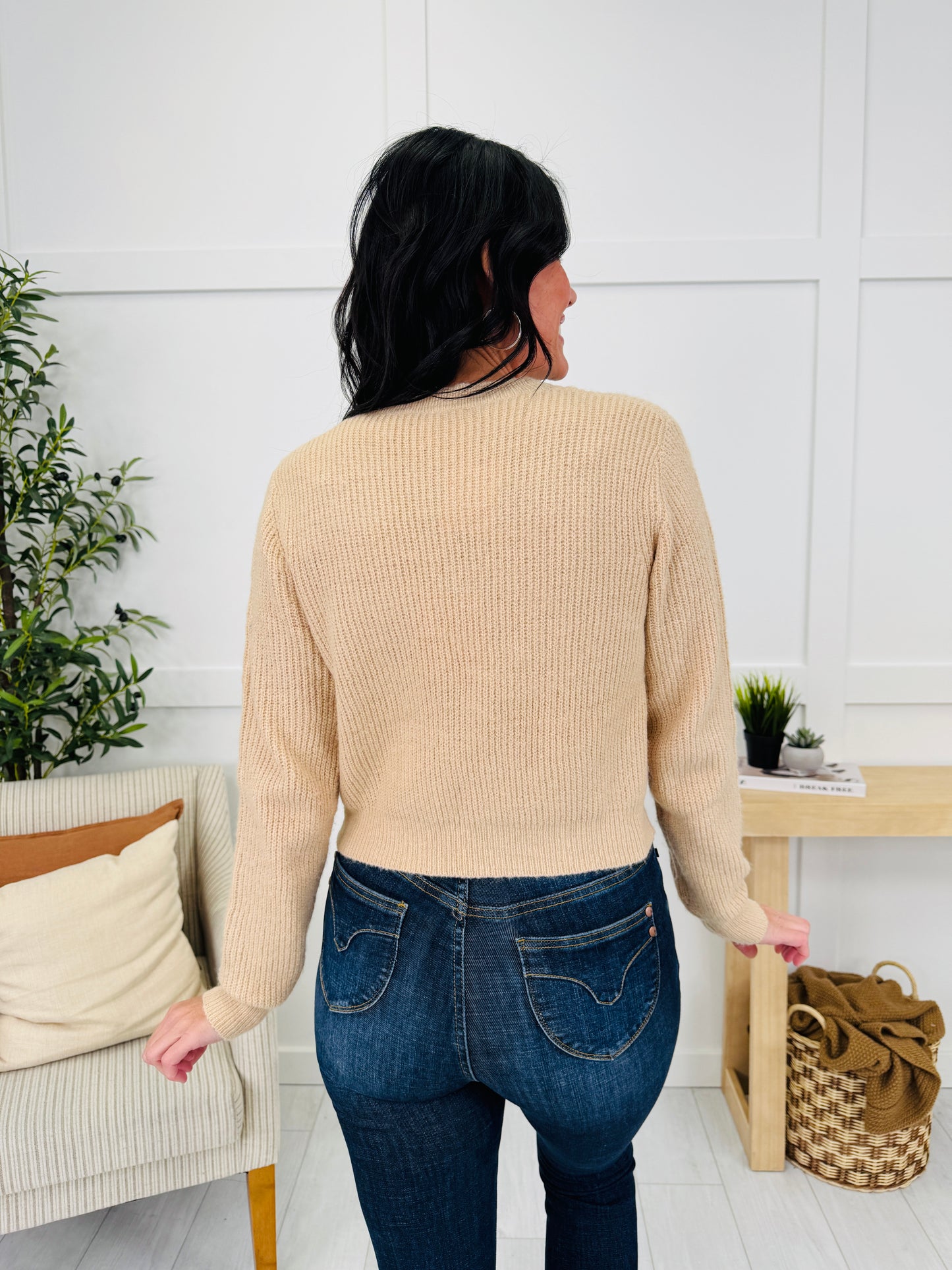 Ribbon Dreams Sweater in Taupe