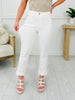 Judy Blue Perfect Match White Double Cuff Boyfriend Jeans in Reg/Curvy