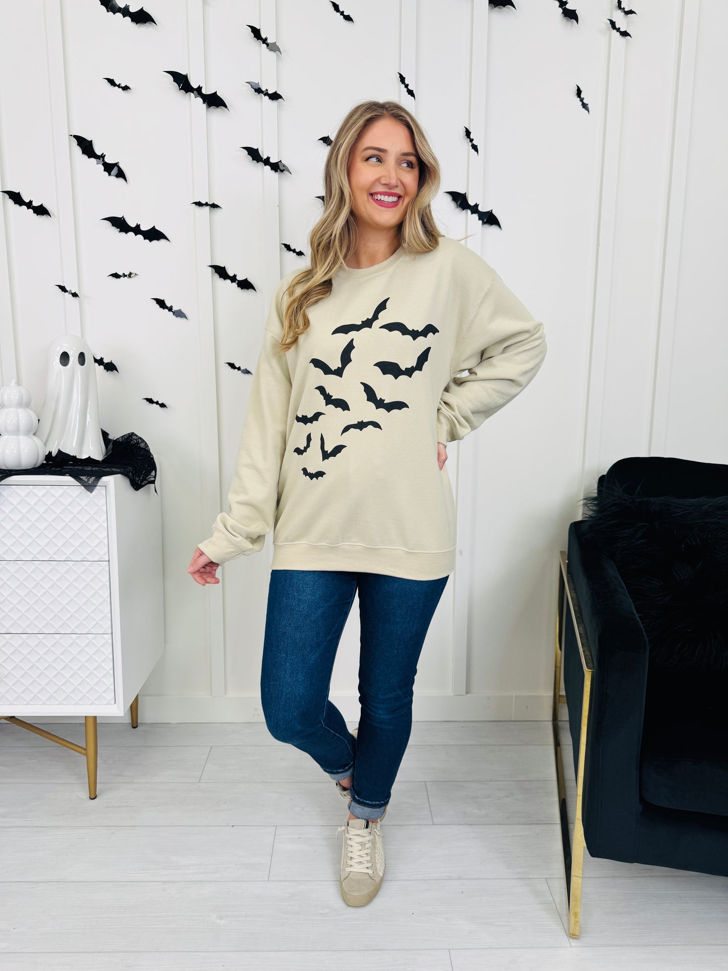 Feeling Batty Graphic Crewneck Sweatshirt