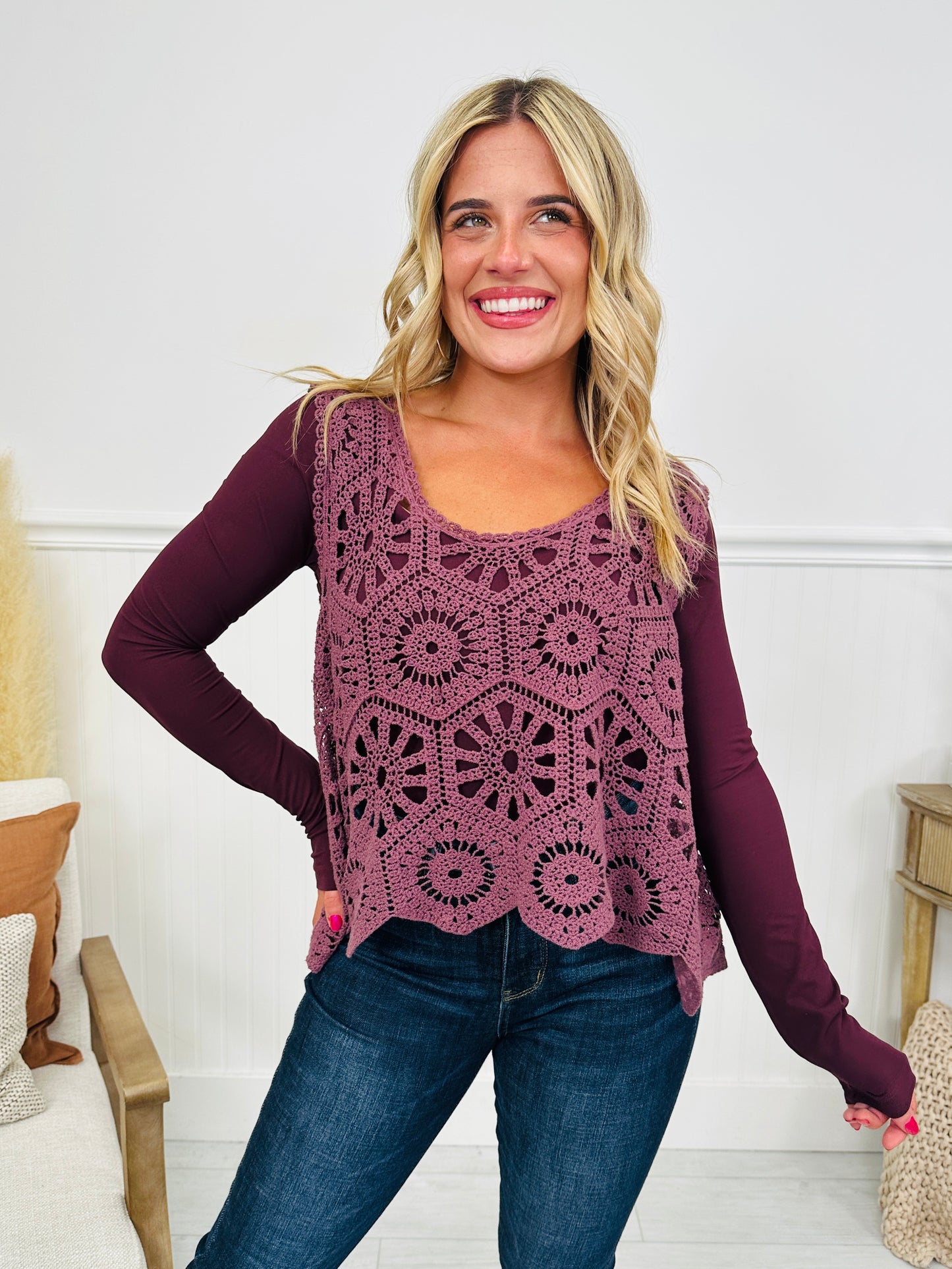Crochet All Day Top-- Multiple Colors!