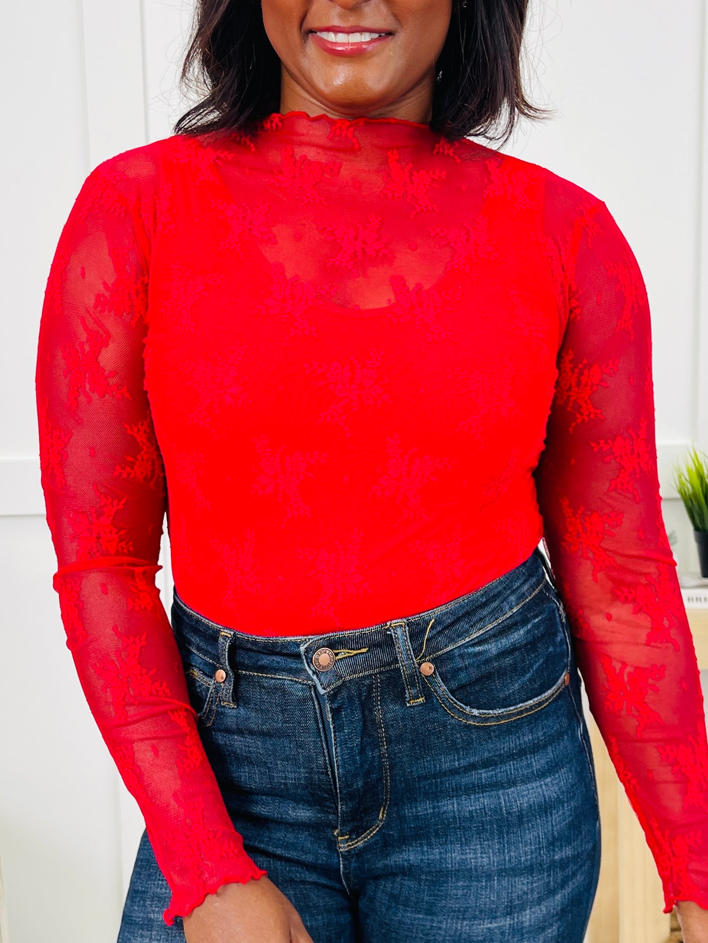 Lace And Daring Top- Multiple Colors!