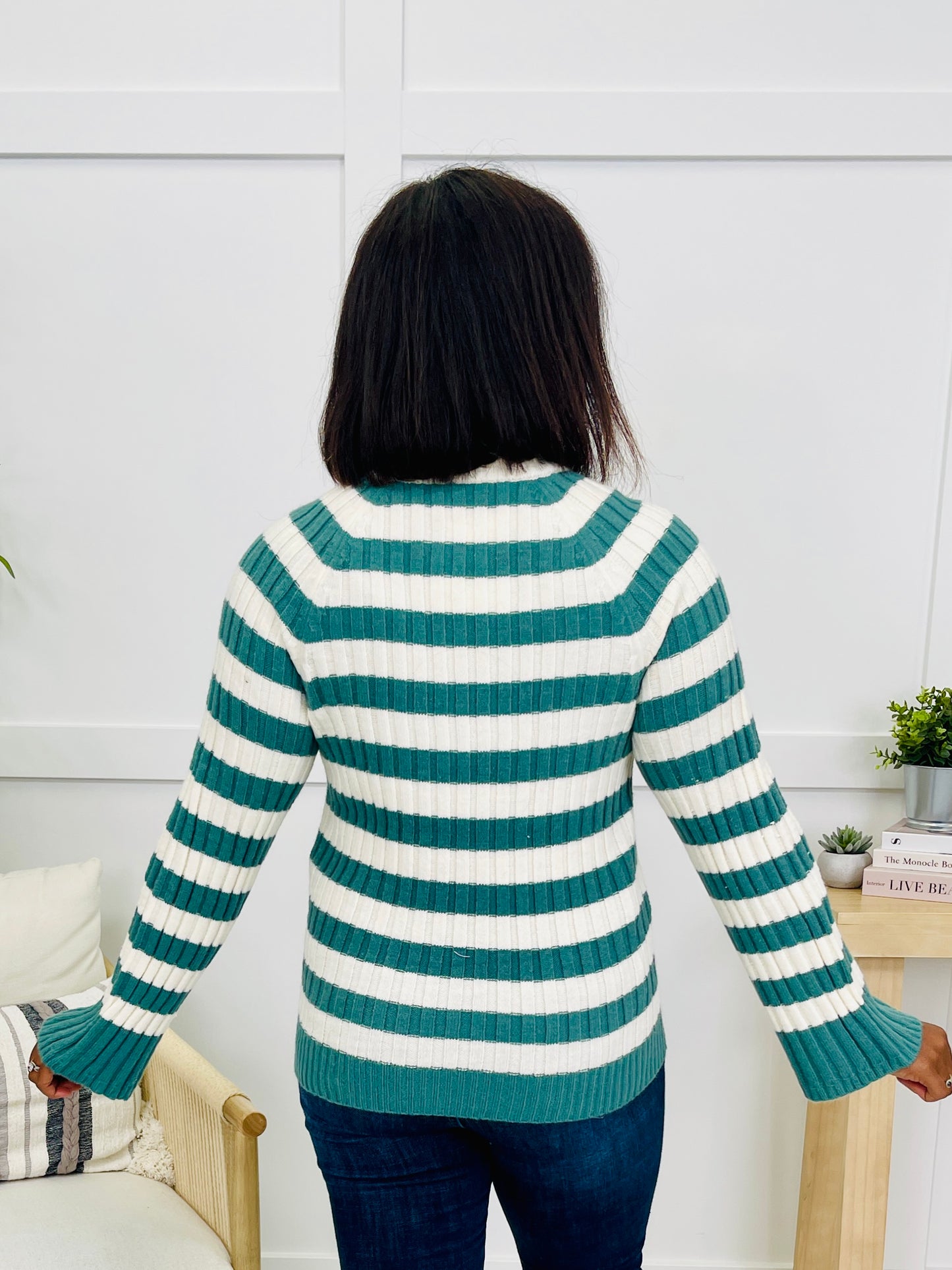 The Pattern We Keep Sweater in Forest Green
