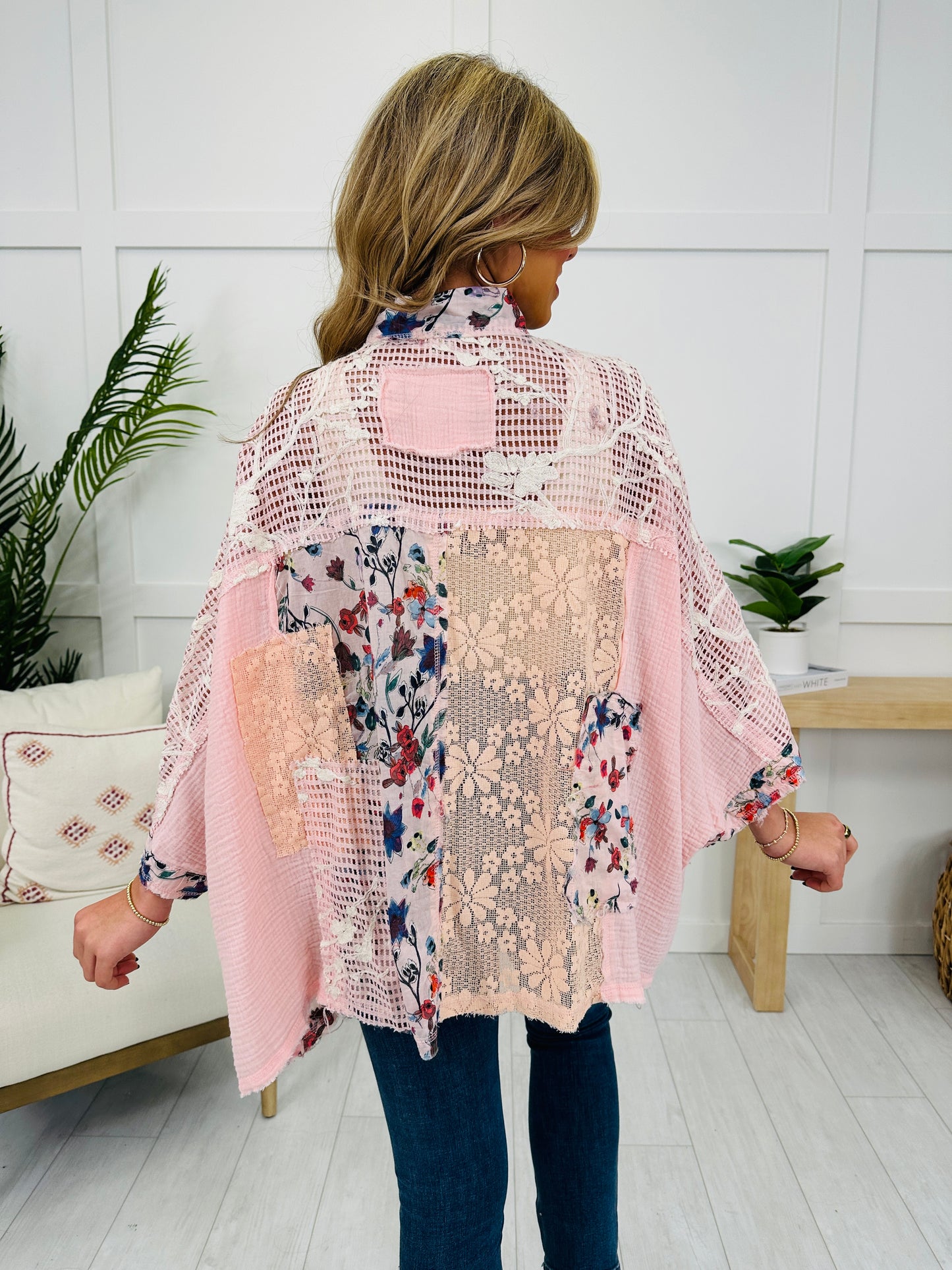 Mystic Meadow Cardigan In Blush