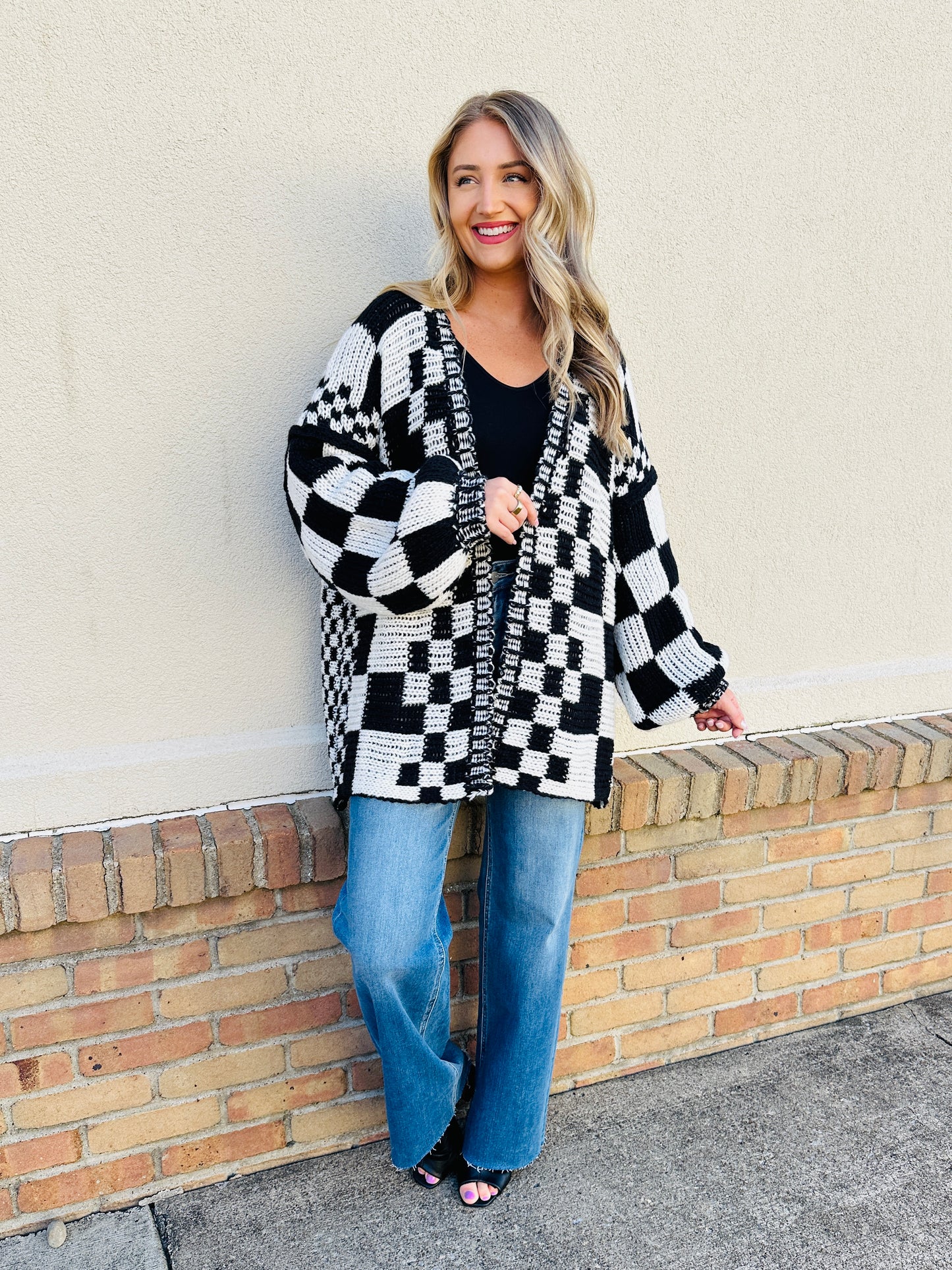 The Final Checkpoint Cardigan in Black Combo