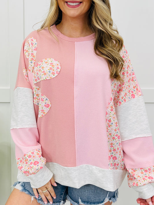Fresh Blooms Top In Blush