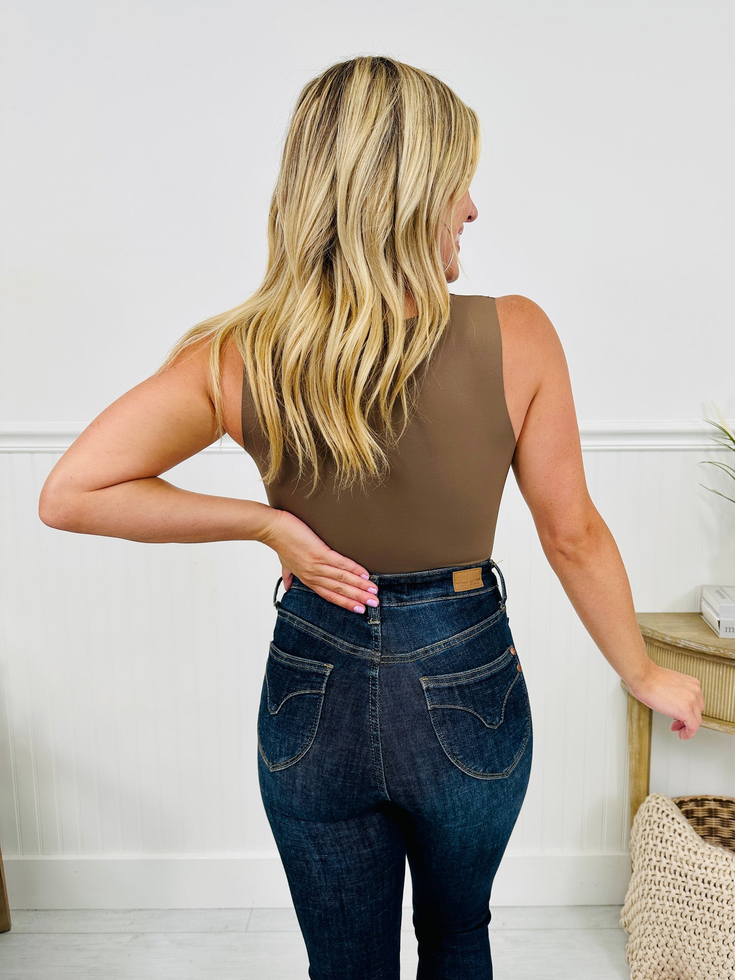 MOCO Signature Sleeveless Bodysuit in Mocha- Multiple Lengths!