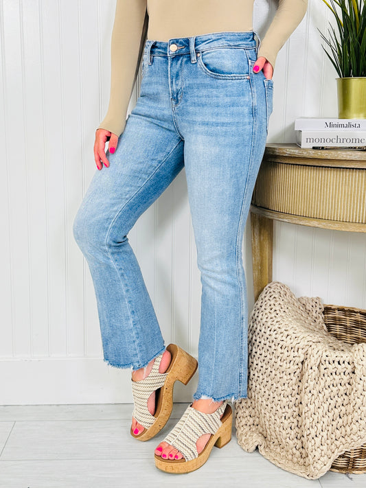 Kick Back And Relax Kick Flare Cropped Jeans