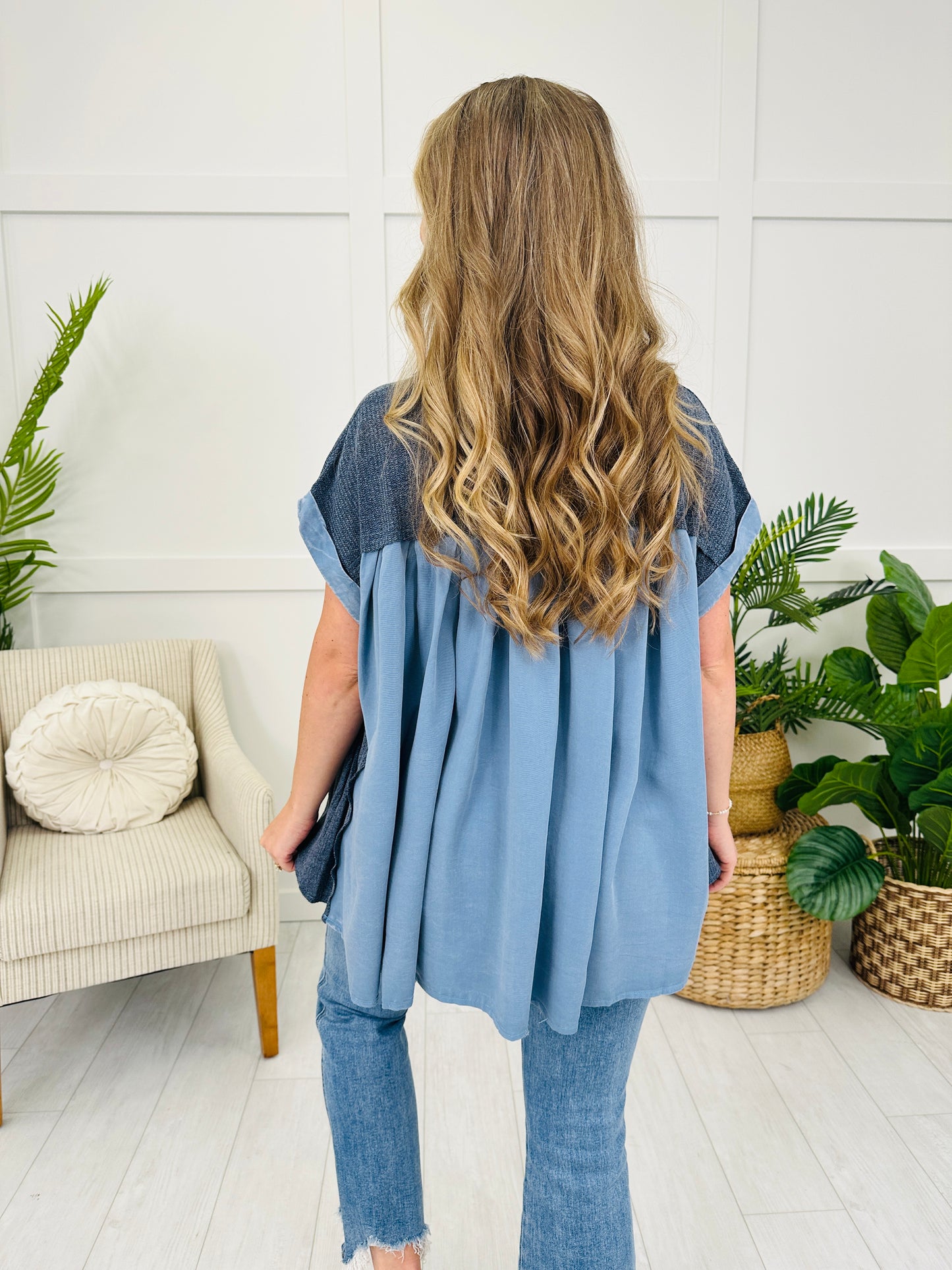 Front Row Feelings Top in Blue