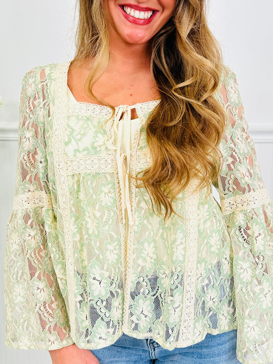 Whispering Willow Top in Spearmint