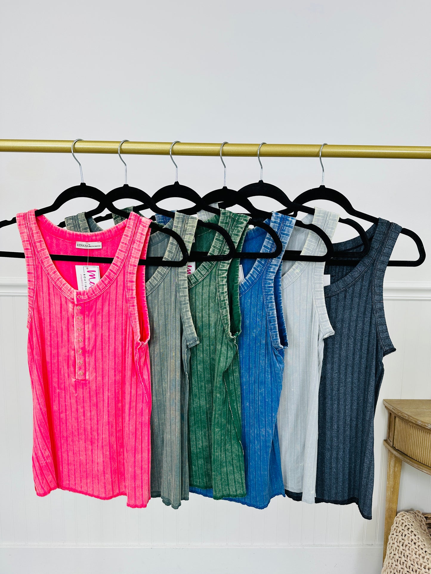 DOORBUSTER! Bright And Buttoned Tank Top- Multiple Colors!