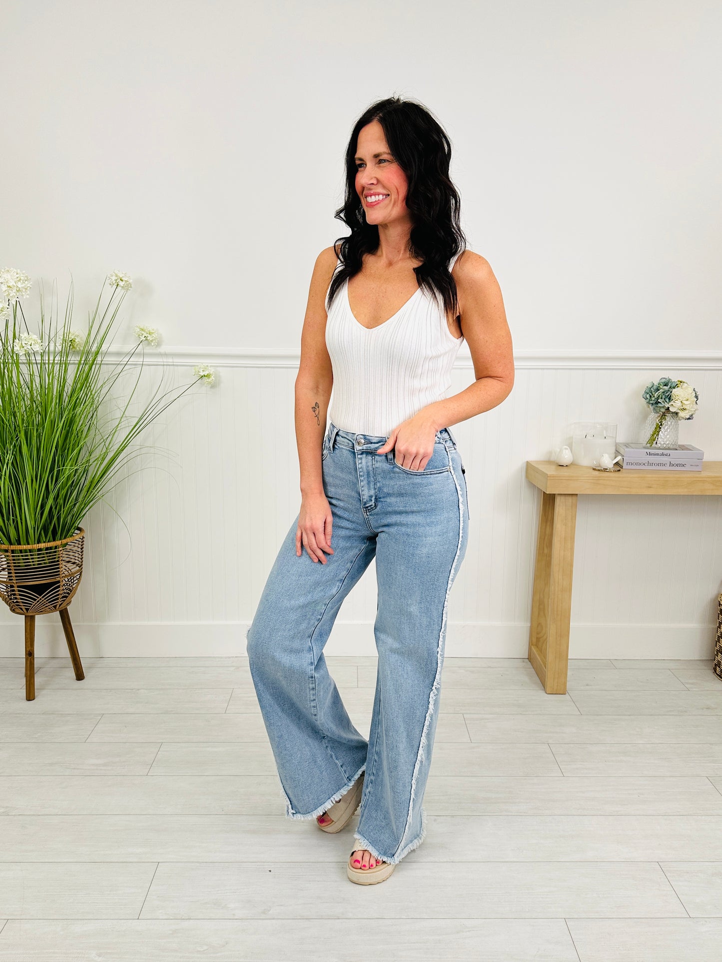 Judy Blue Make Your Statement Retro Wide Leg Jeans