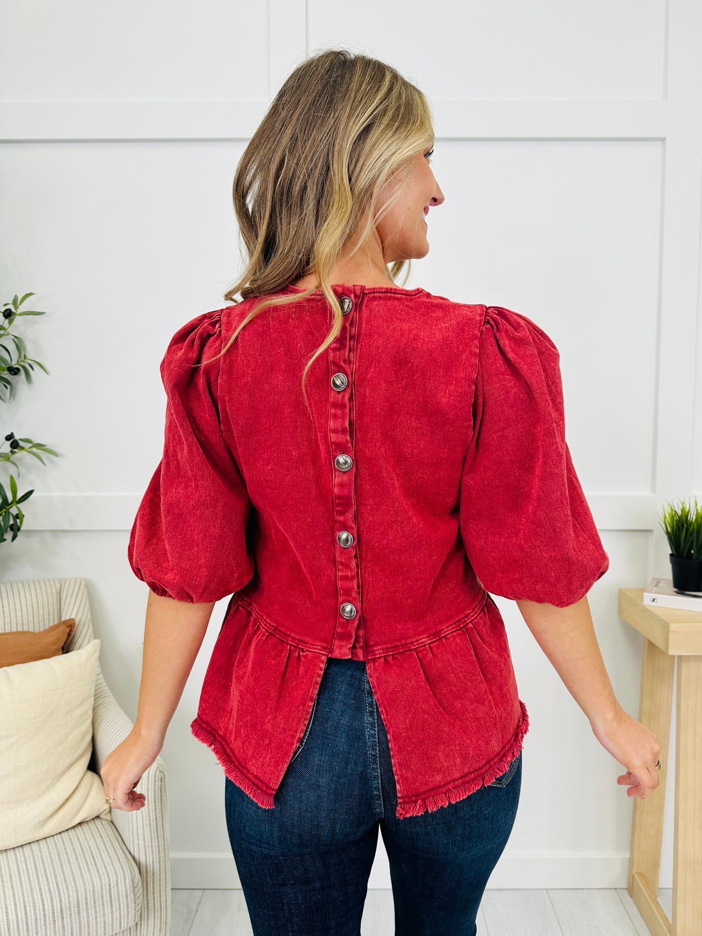 Back To Romance Top in Maroon