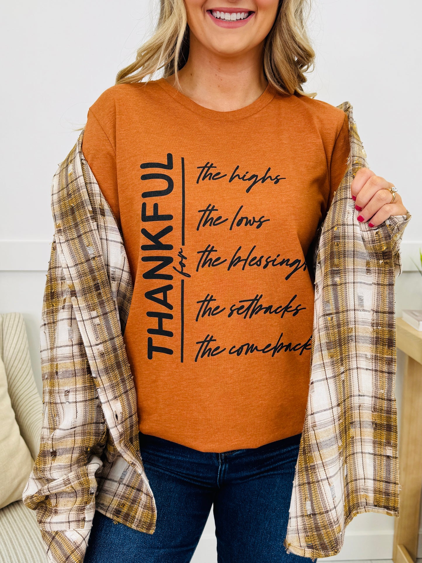 Thankful For Graphic Tee - Multiple Colors!
