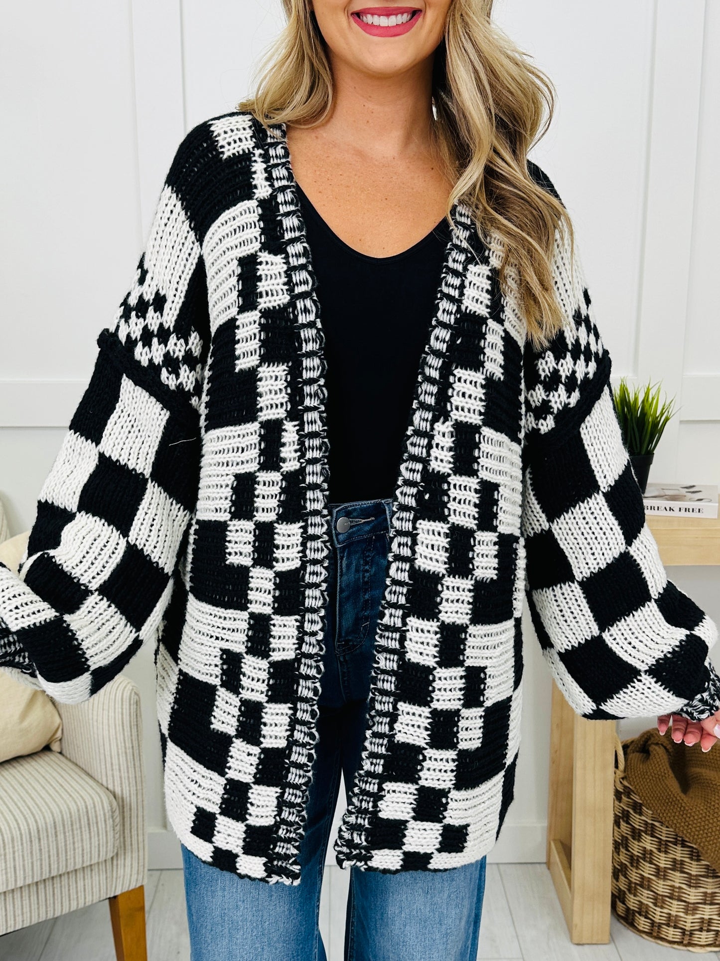 The Final Checkpoint Cardigan in Black Combo