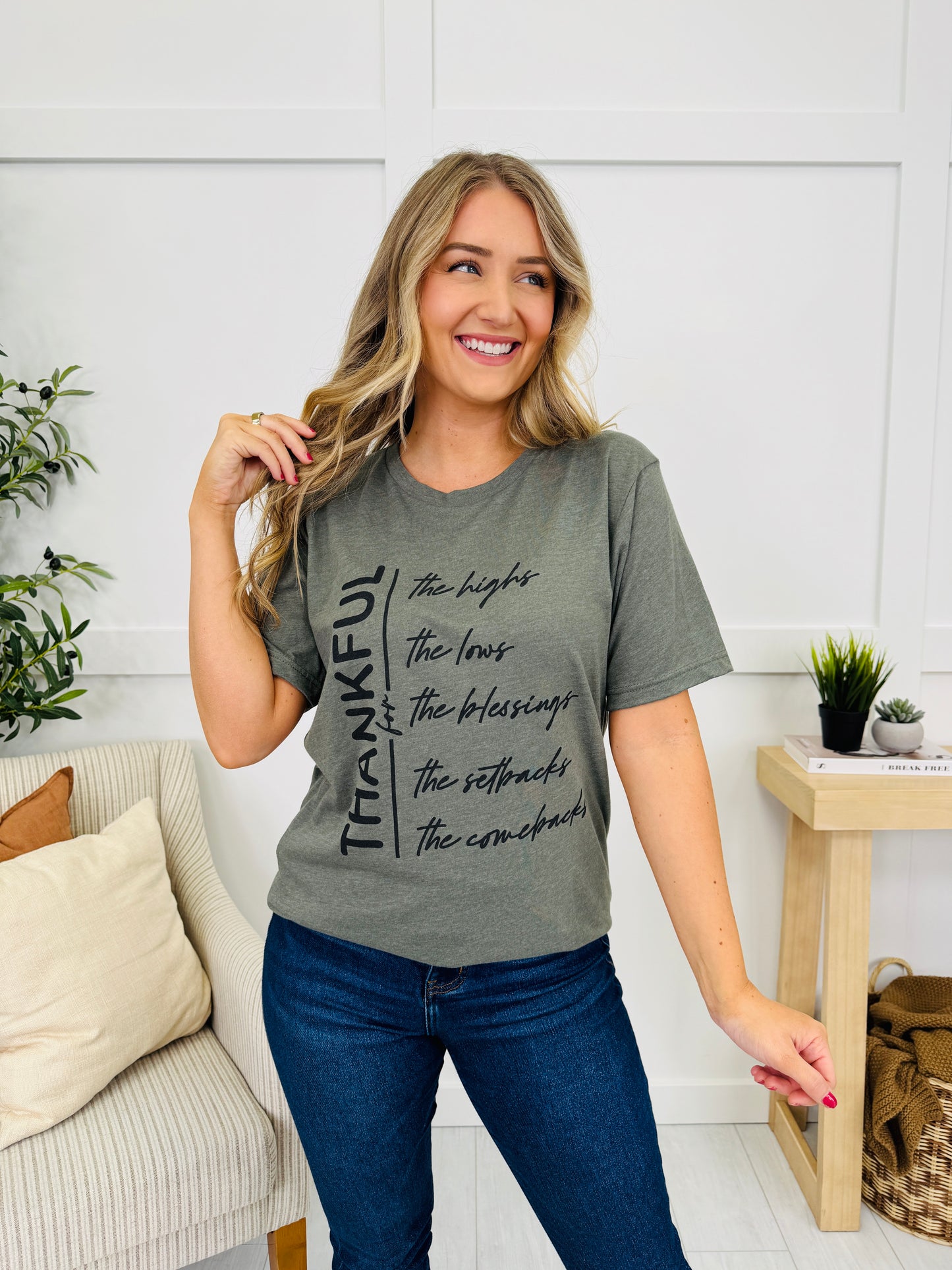 Thankful For Graphic Tee - Multiple Colors!