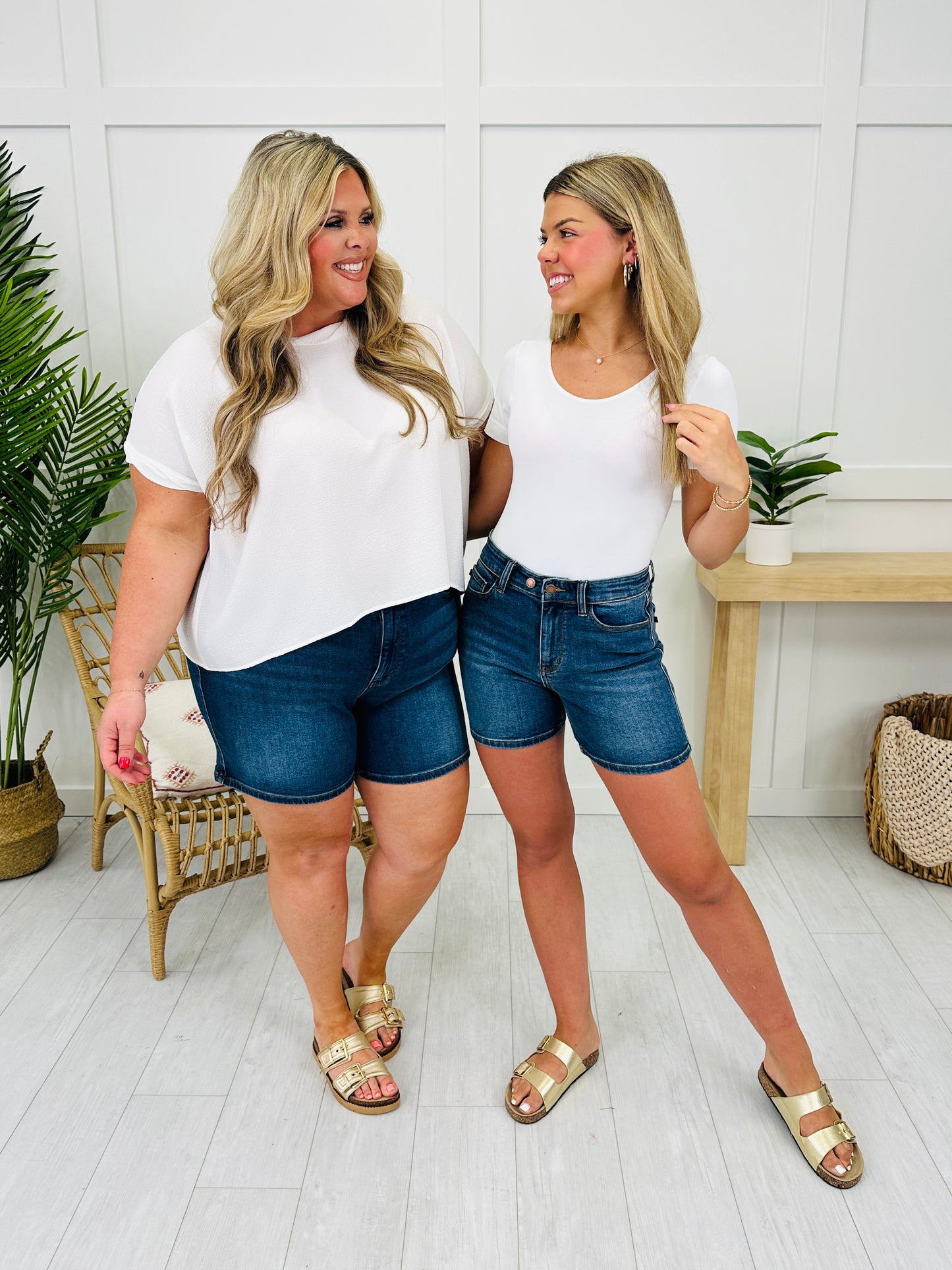 Judy Blue Old School Cool Dad Shorts