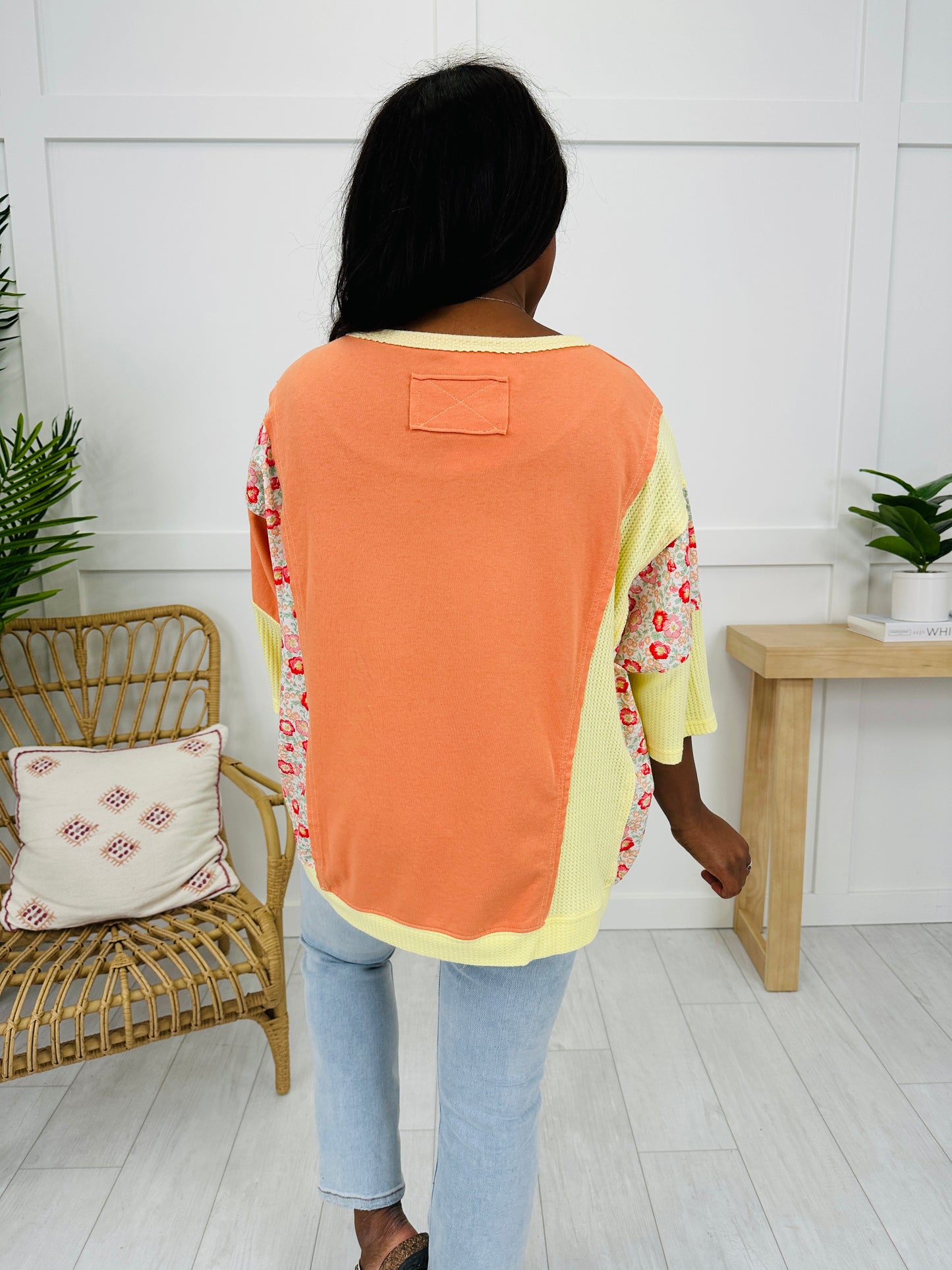 Blooming Harmony Top in Carrot