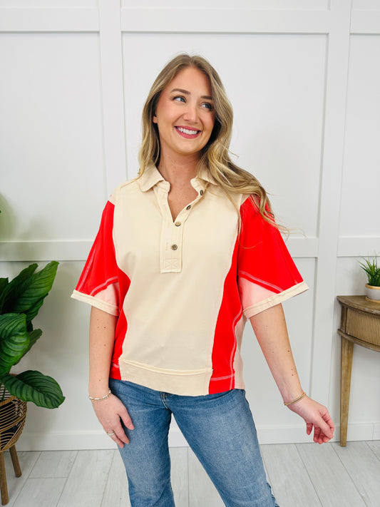 Sunday Shift Top In Tomato