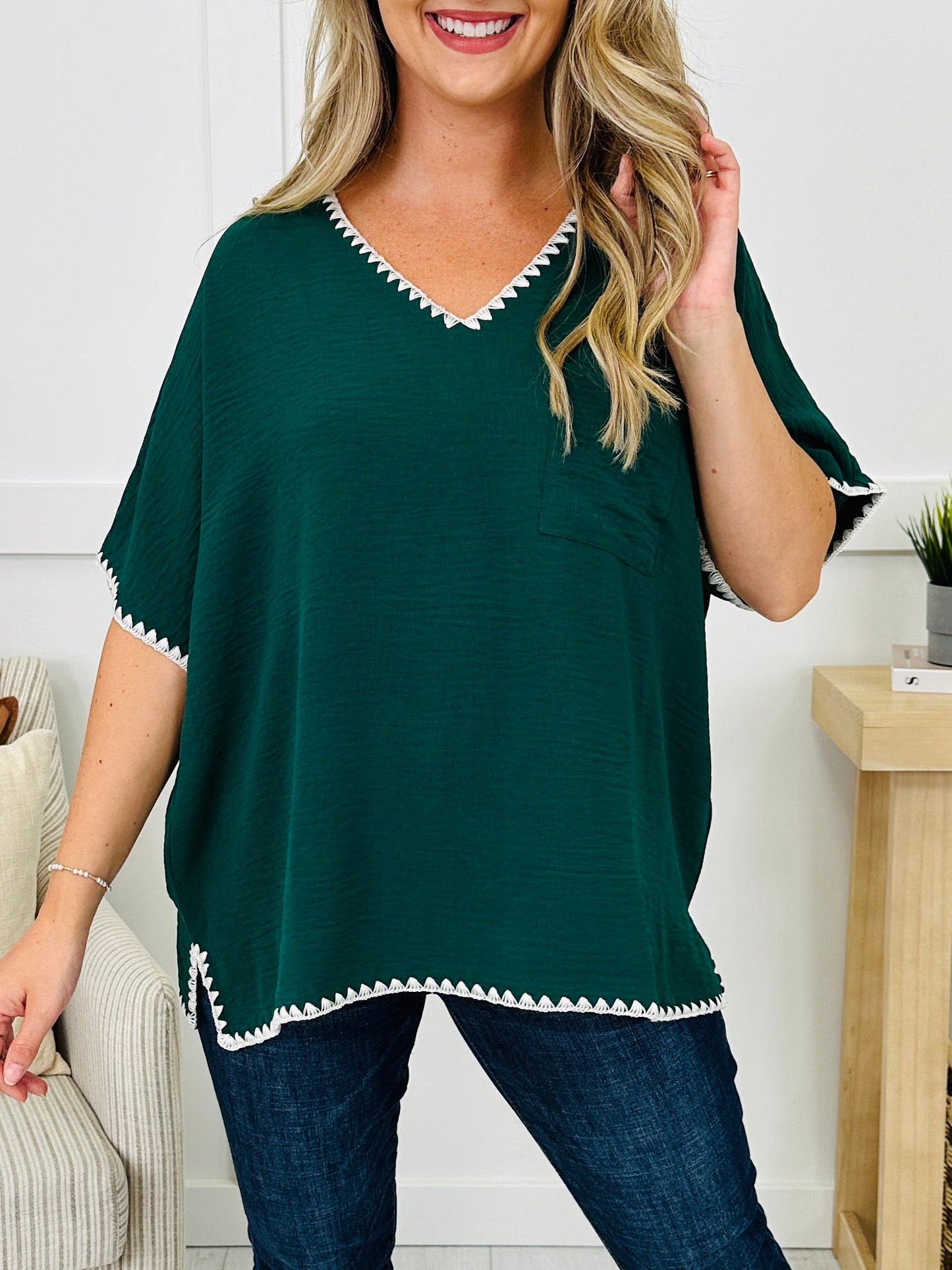 Stitch In The Daylight Top- Multiple Colors!