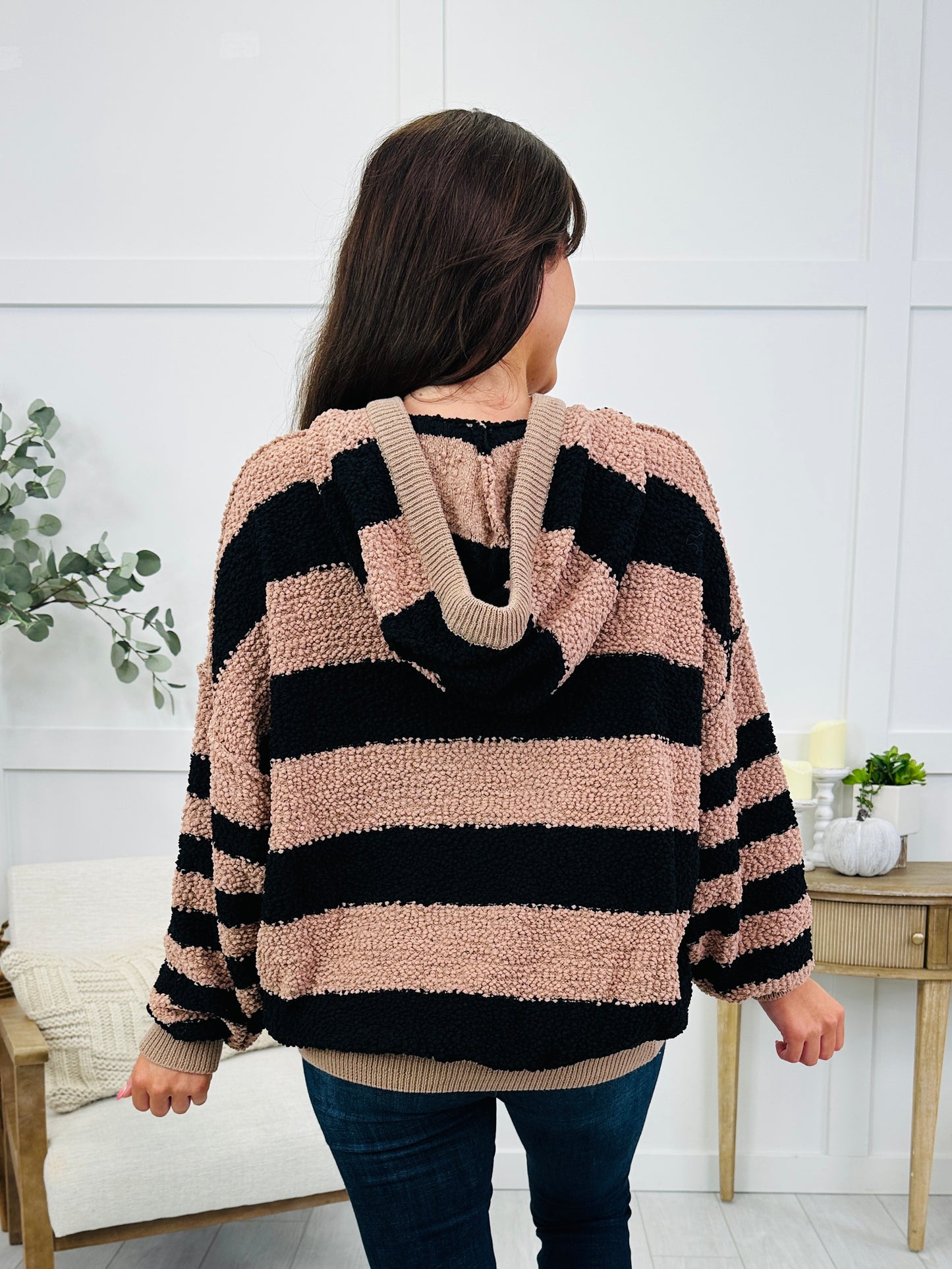 Cozy Crush Hoodie In Black Mocha