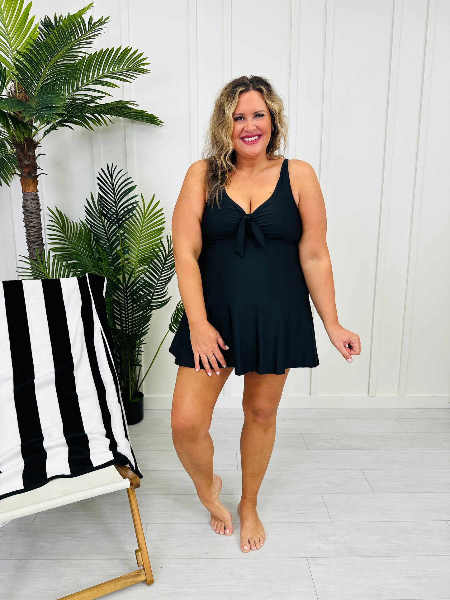 The Lindsay Swim Dress In Black