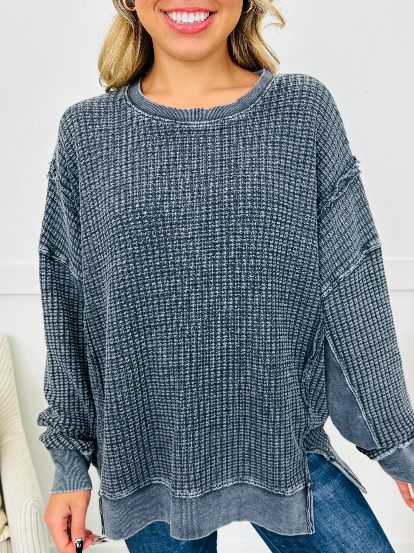 Daily Grid Pullover- Multiple Colors!