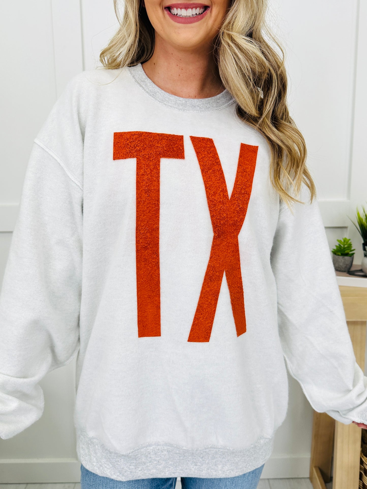 Texas Reversible TX Graphic Crewneck Sweatshirt
