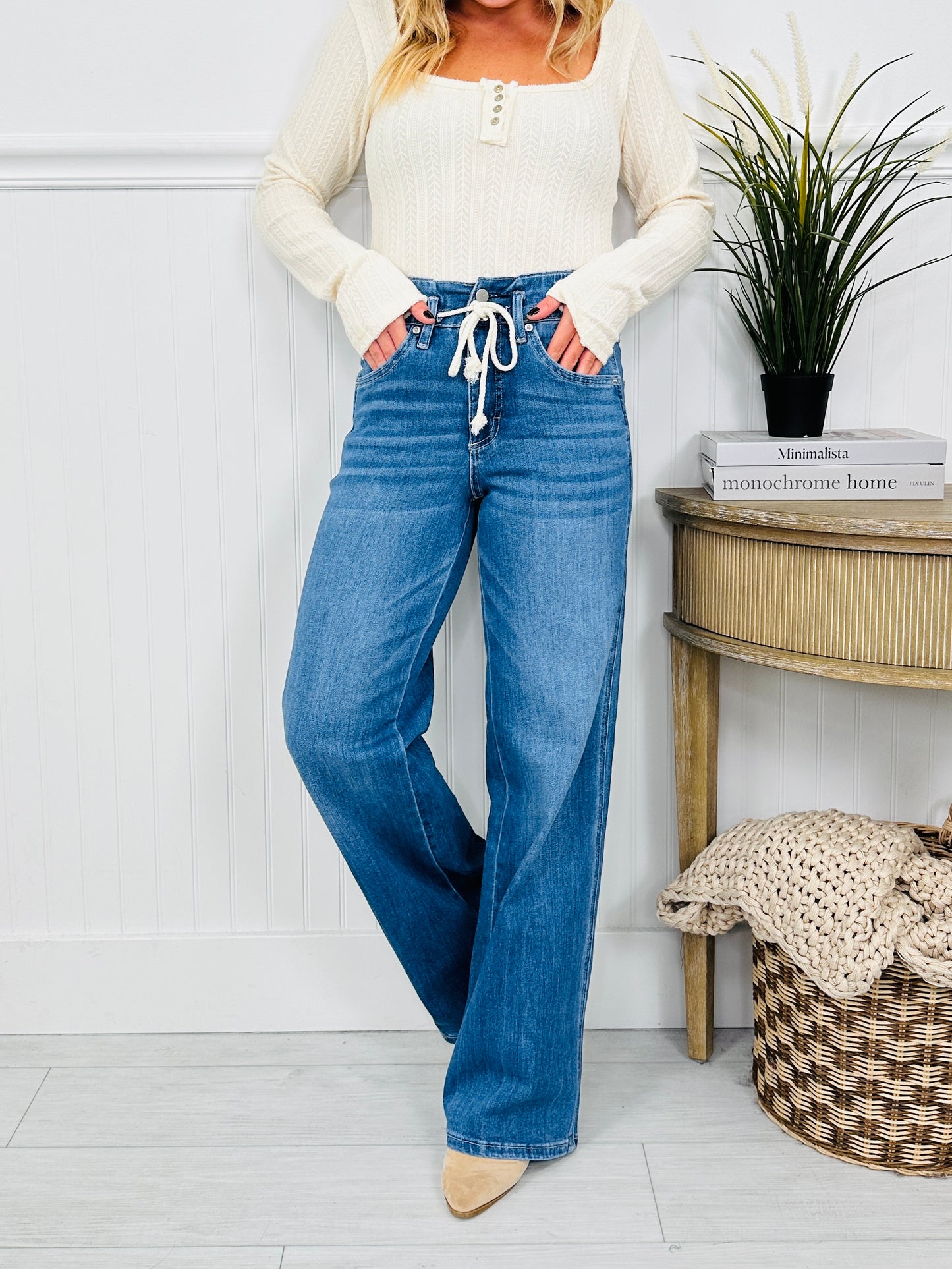 MOCO Exclusive Pull it Together Tummy Control Wide Leg Jogger Pants