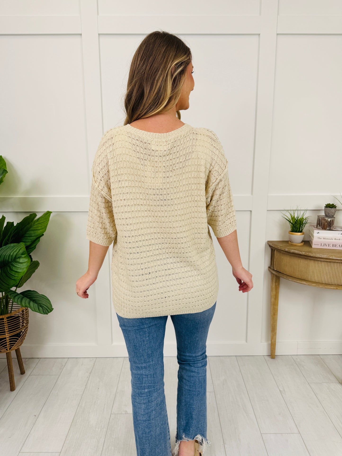 Textured Tranquility Top in Oatmeal