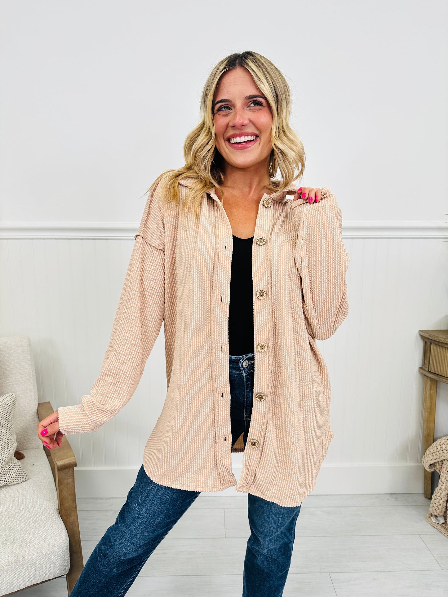 Fall Feelings Shacket- Multiple Colors!