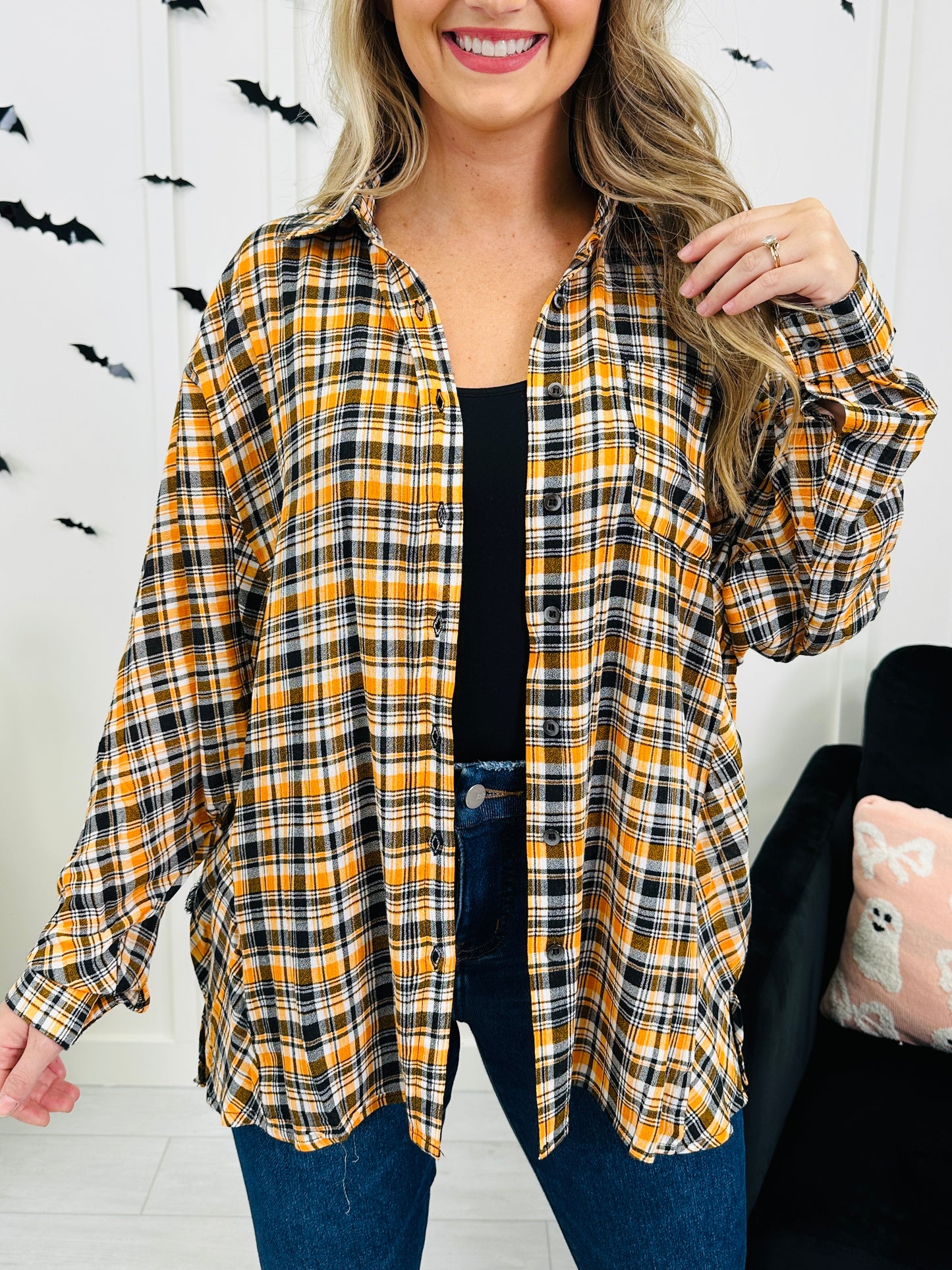 Golden Hour Charm Flannel In Sunrise