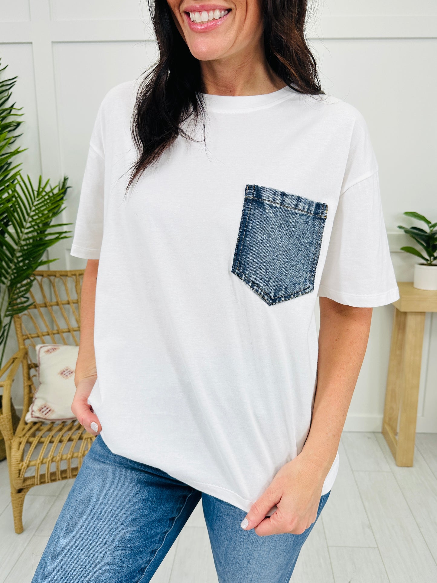 A Touch Of Denim Top- Multiple Colors!