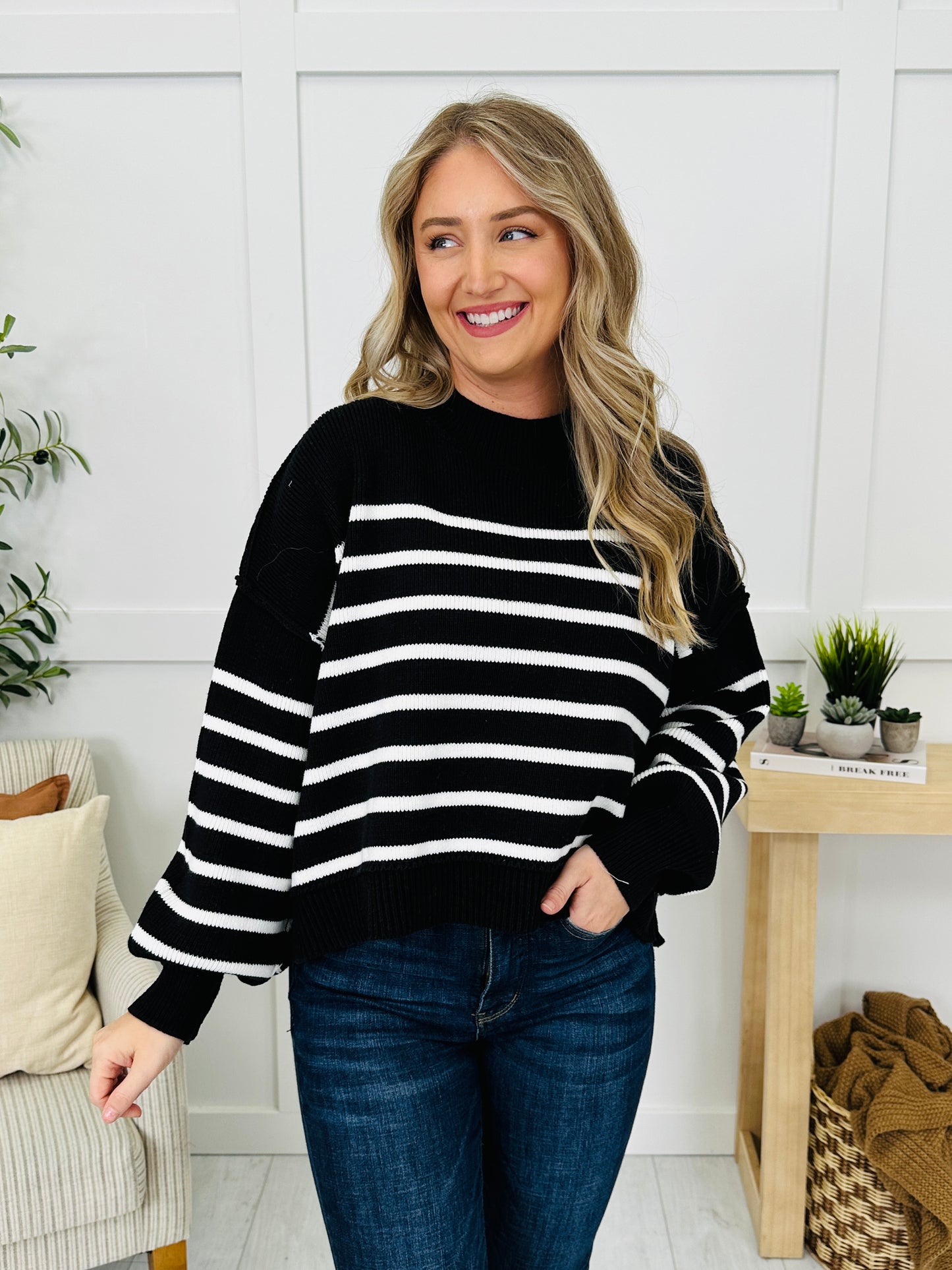 DOORBUSTER! Stripe Right Sweater- Multiple Colors!