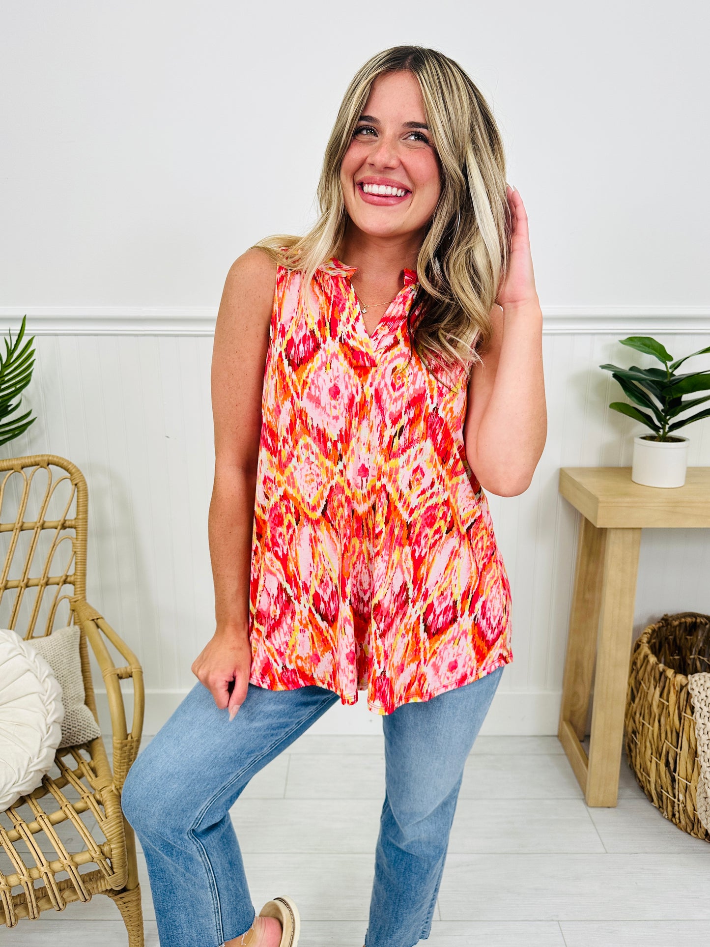 Sunny Days Tank Top in Ocean City Print