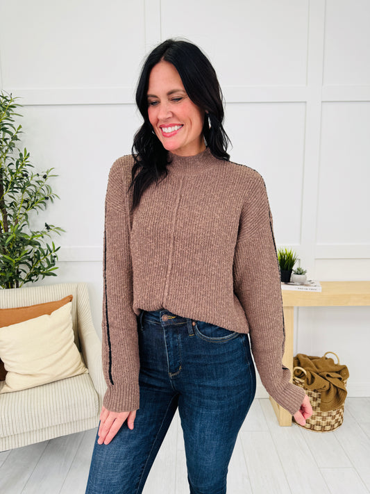 Modern Trace Sweater in Mocha