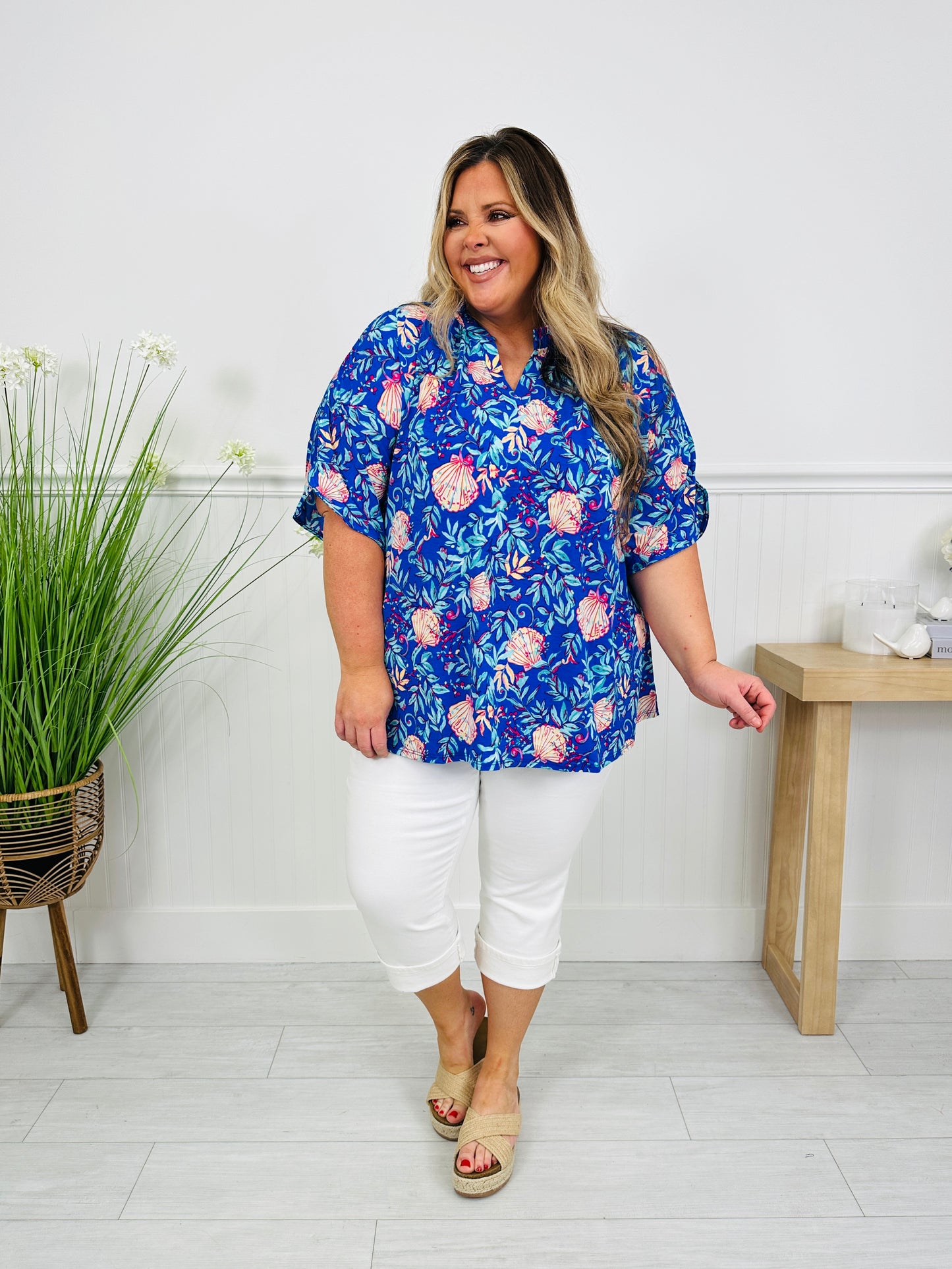 Radiate Sunshine Top in Naples Print