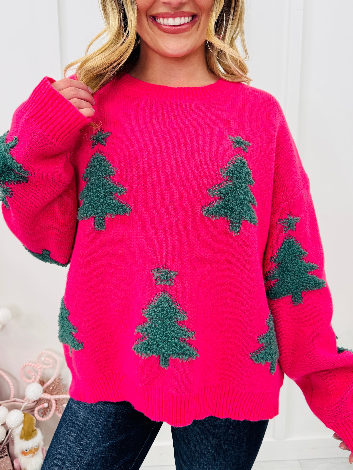 Dreaming Of A Pink Christmas Sweater