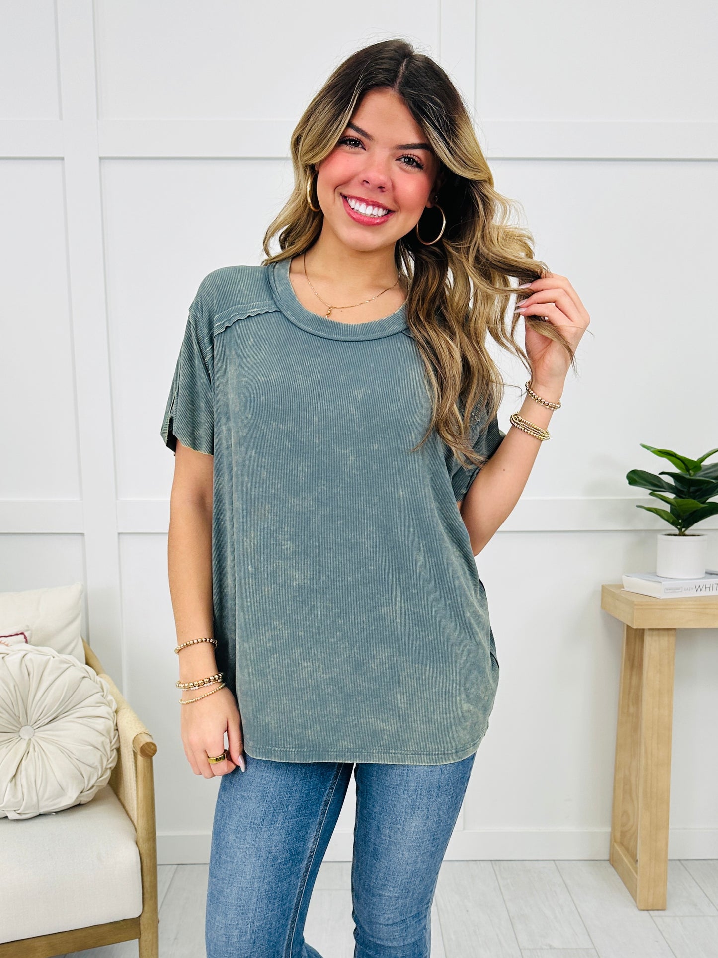 DOORBUSTER! Vintage Vibes Top- Multiple Colors!