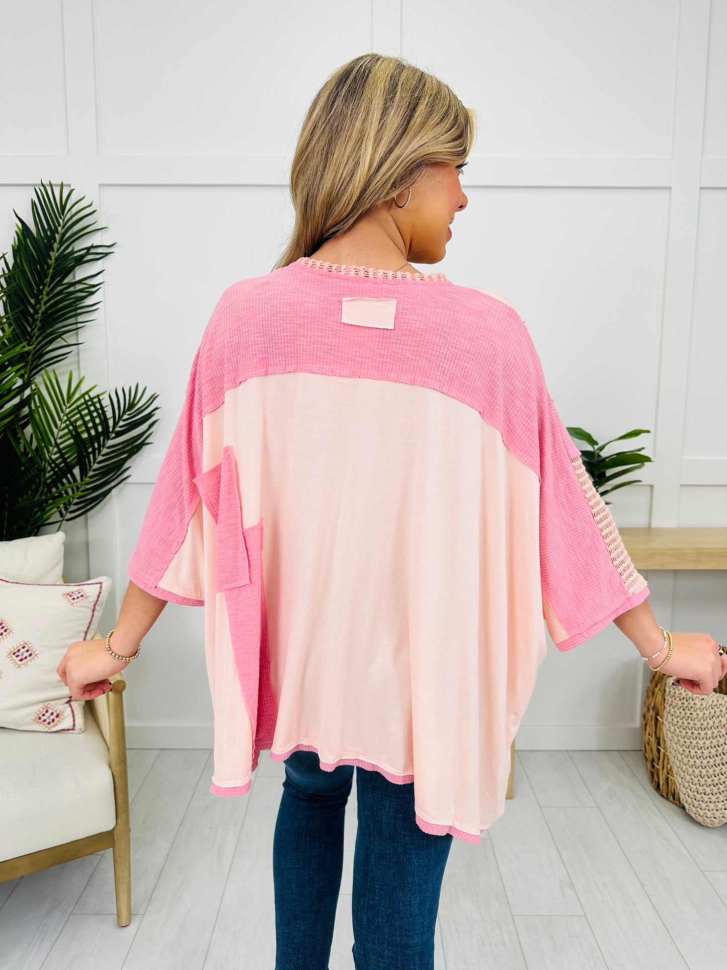 Airy Elegance Top In Peach Blush