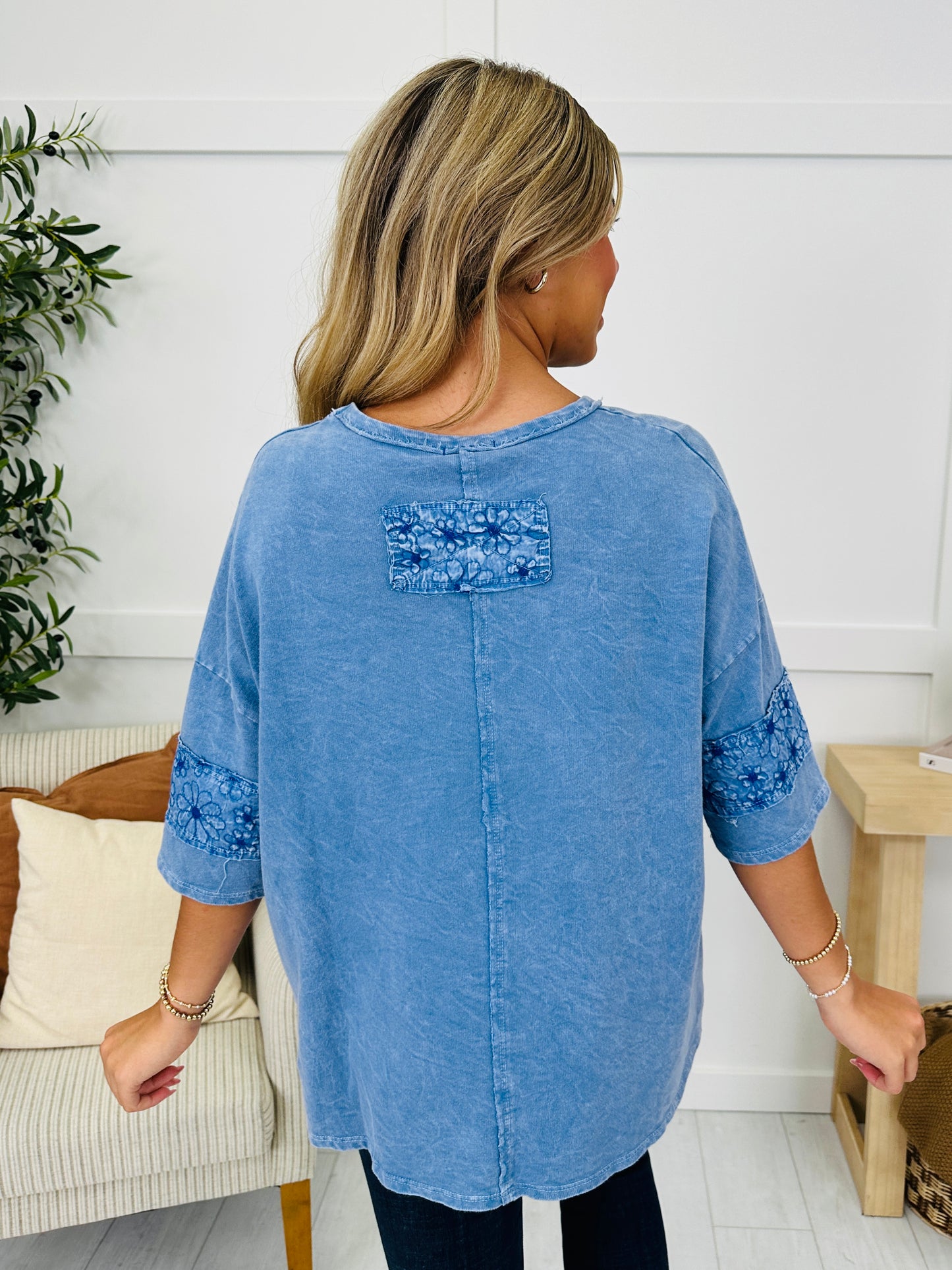 Petal Theory Top in Denim Blue