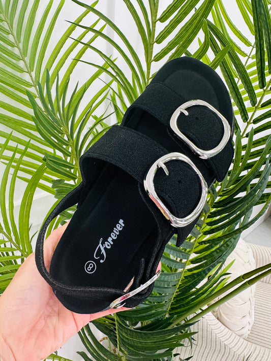 Strapped For Style Sandals in Black